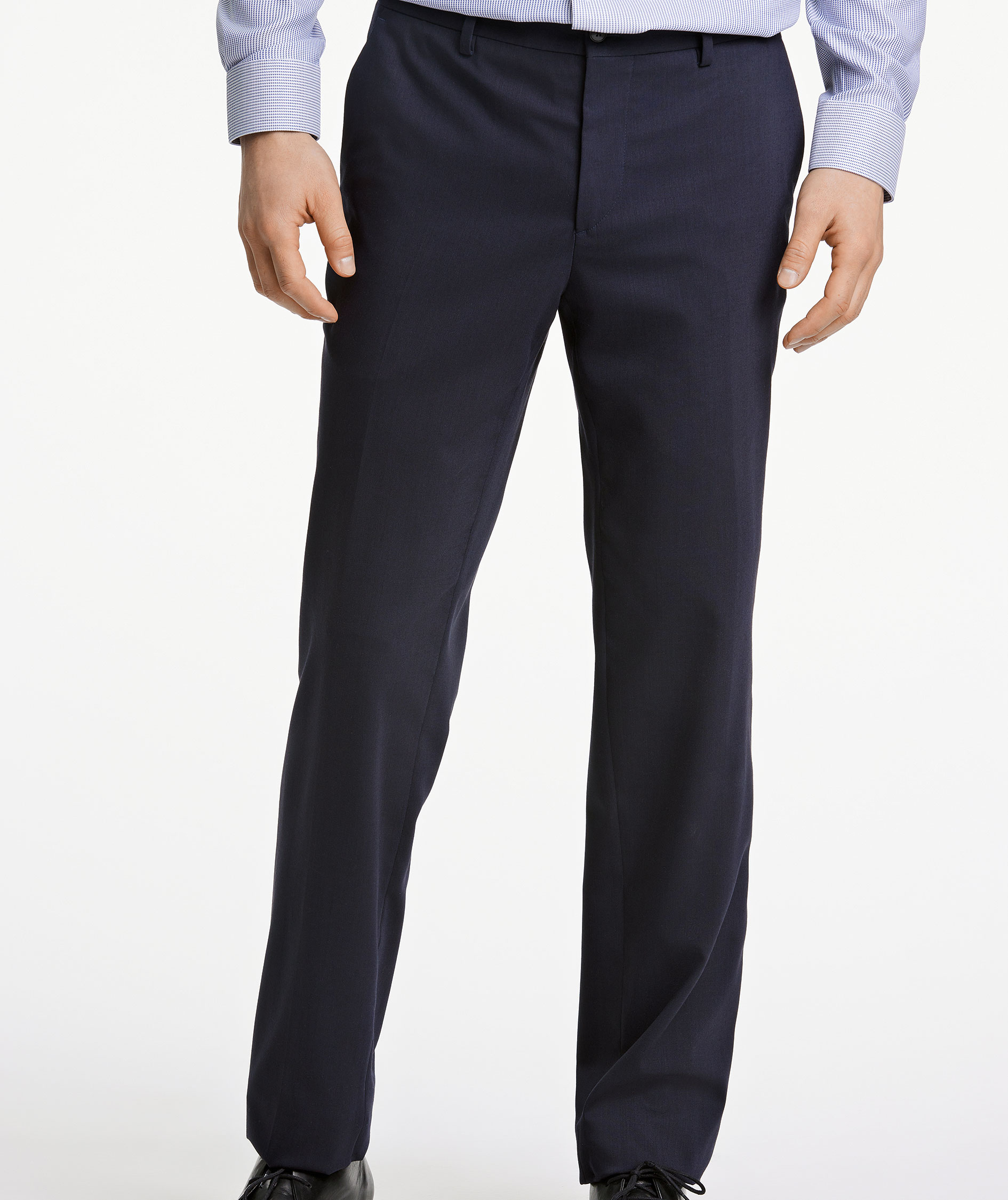 Lindbergh Modern fit habitbukser med uld, Navy, large image number 5