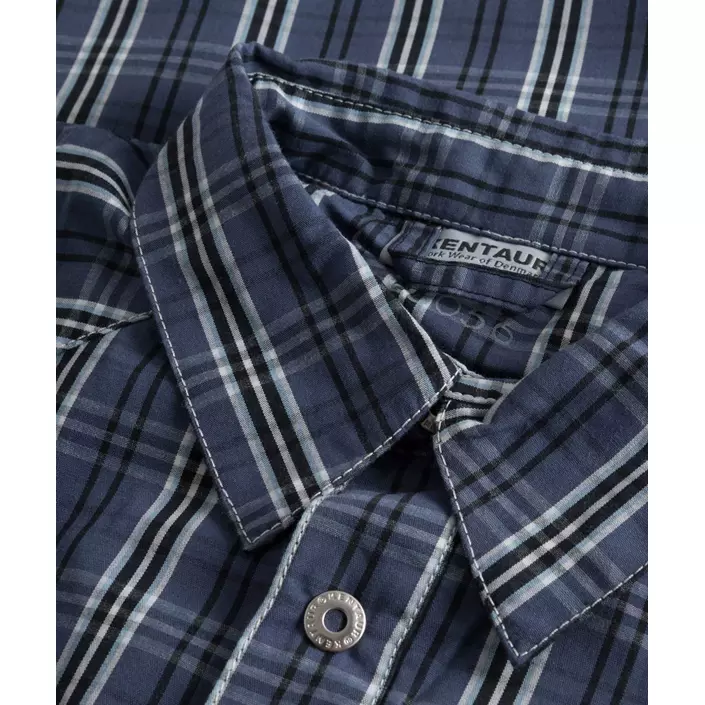 Kentaur kortärmad skjorta, Blå/Svart/Vit Rutig, large image number 2