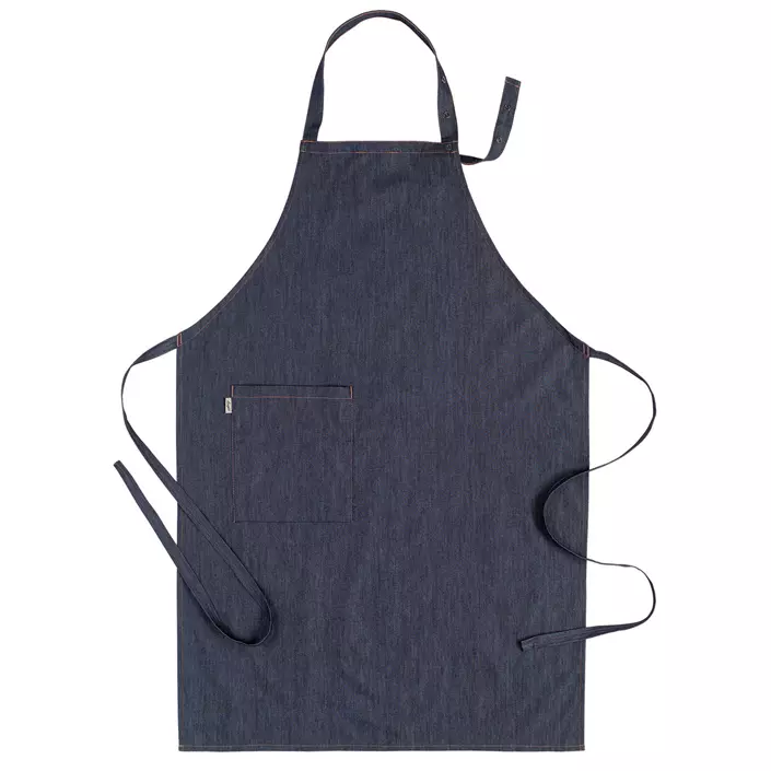 Segers 4579 bib apron with pocket, Jeans Blue, Jeans Blue, large image number 0