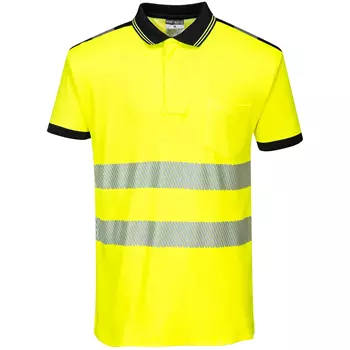 Portwest PW3 polo shirt, Hi-vis Yellow/Black