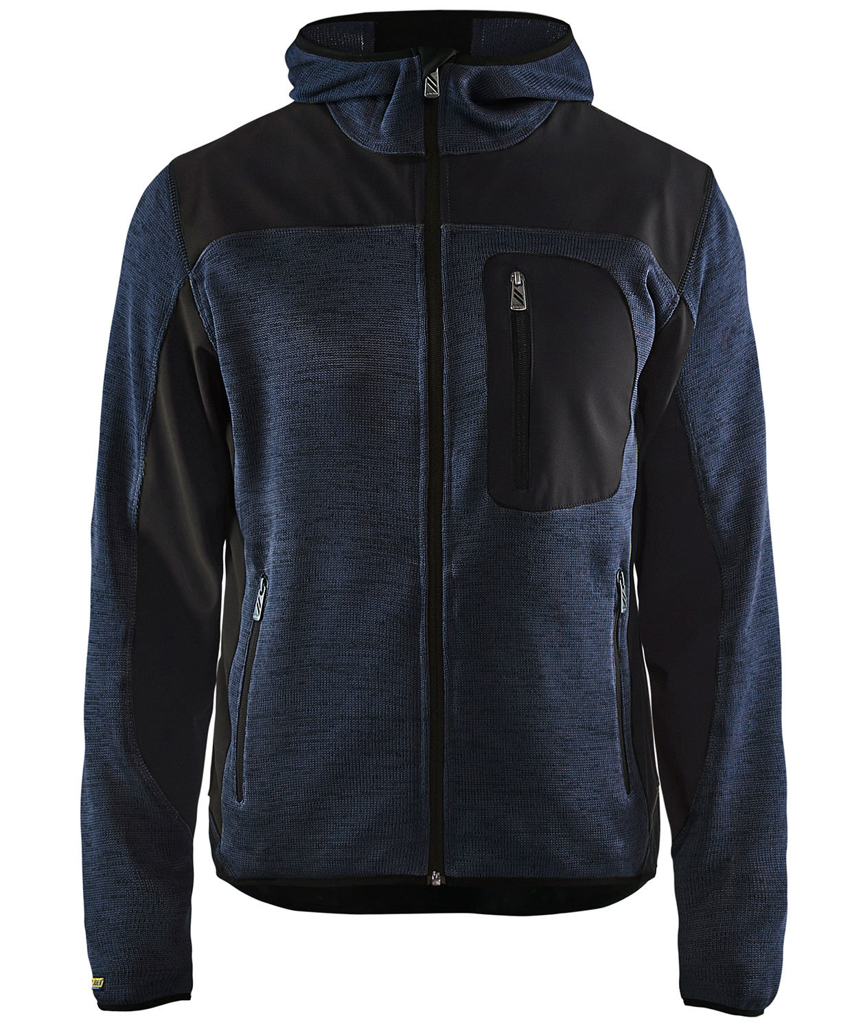 Bl&aring;kl&auml;der knitted softshell jacket X4930, Dark Marine/Black