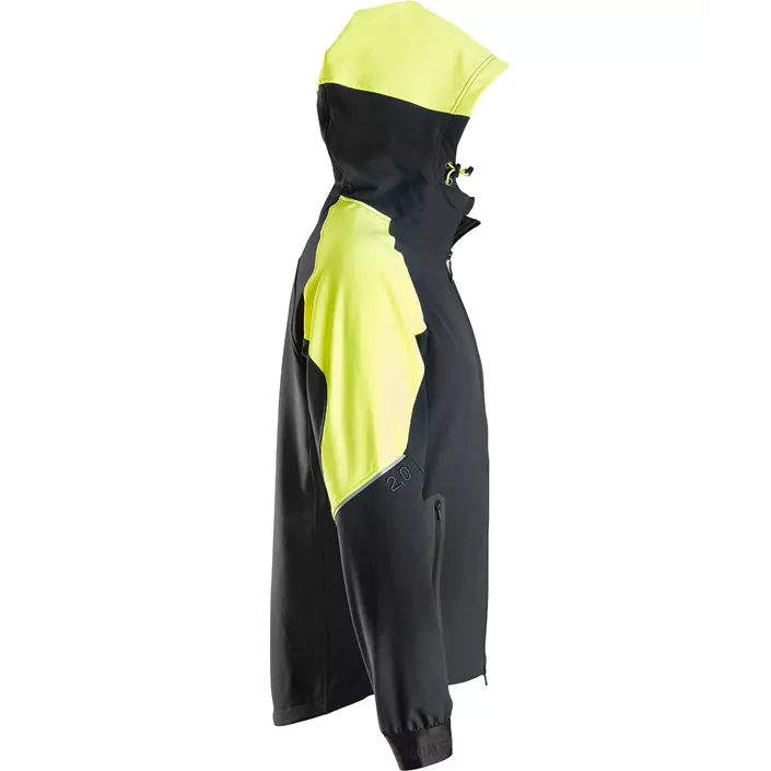 Snickers FlexiWork hoodie 8025, Black/Neon Yellow, large image number 3