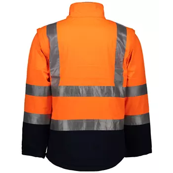 Ocean 2-in-1 softshell jacket, Hi-vis Orange/Marine