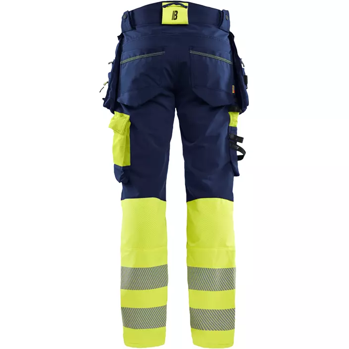 Blåkläder håndværkerbukser full stretch, Marine/Hi-Vis gul, large image number 1