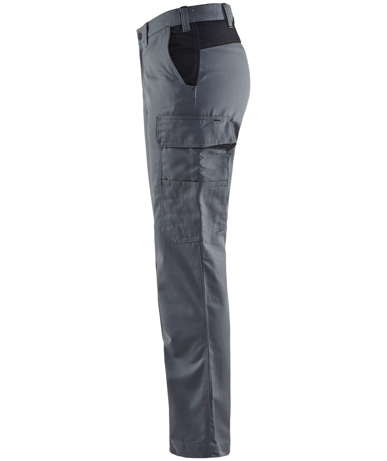 Bl&aring;kl&auml;der dame servicebukse, Gr&aring;/Svart, large image number 4