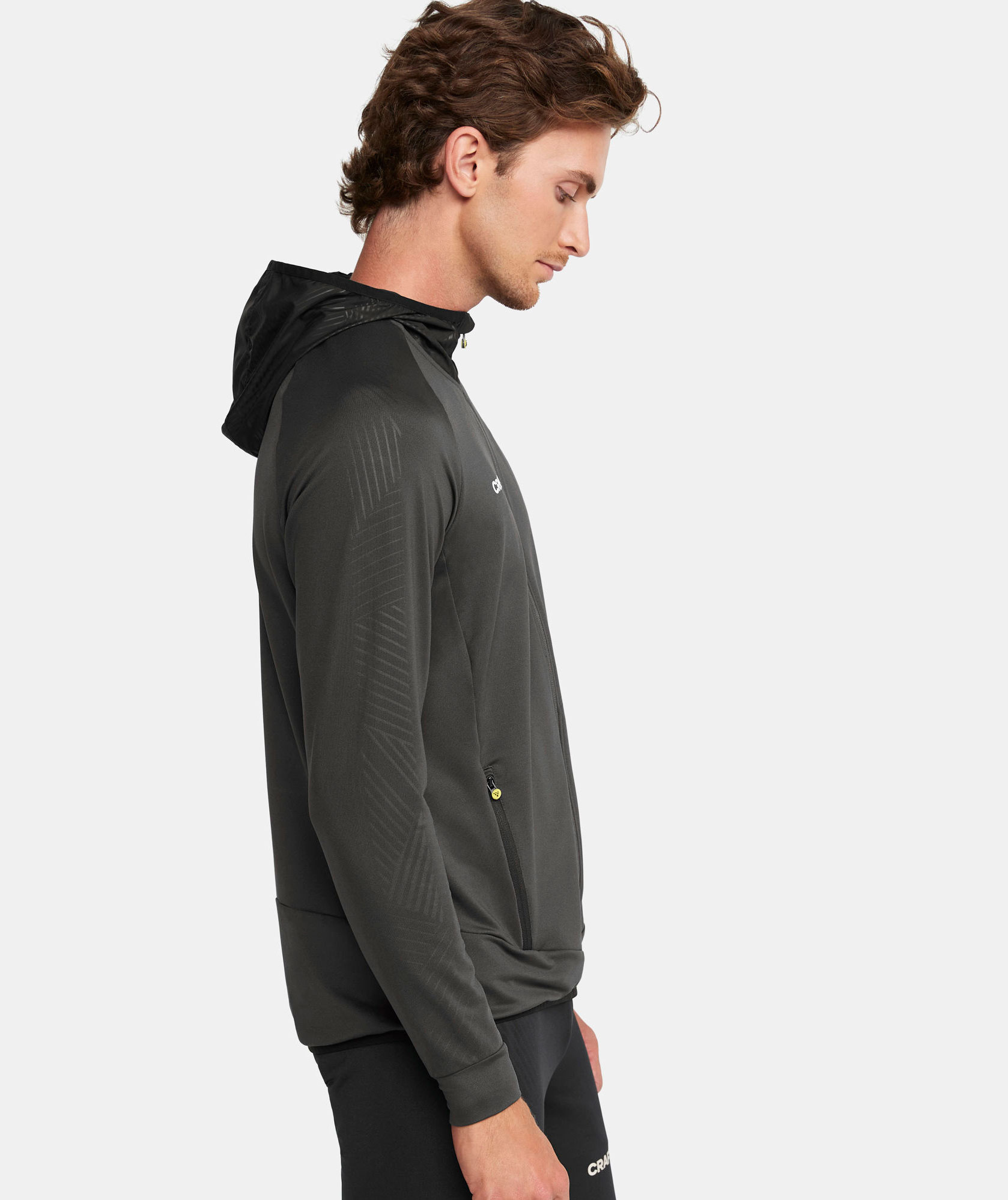 Craft Extend h&aelig;ttetr&oslash;je med lynl&aring;s, Asphalt, large image number 3