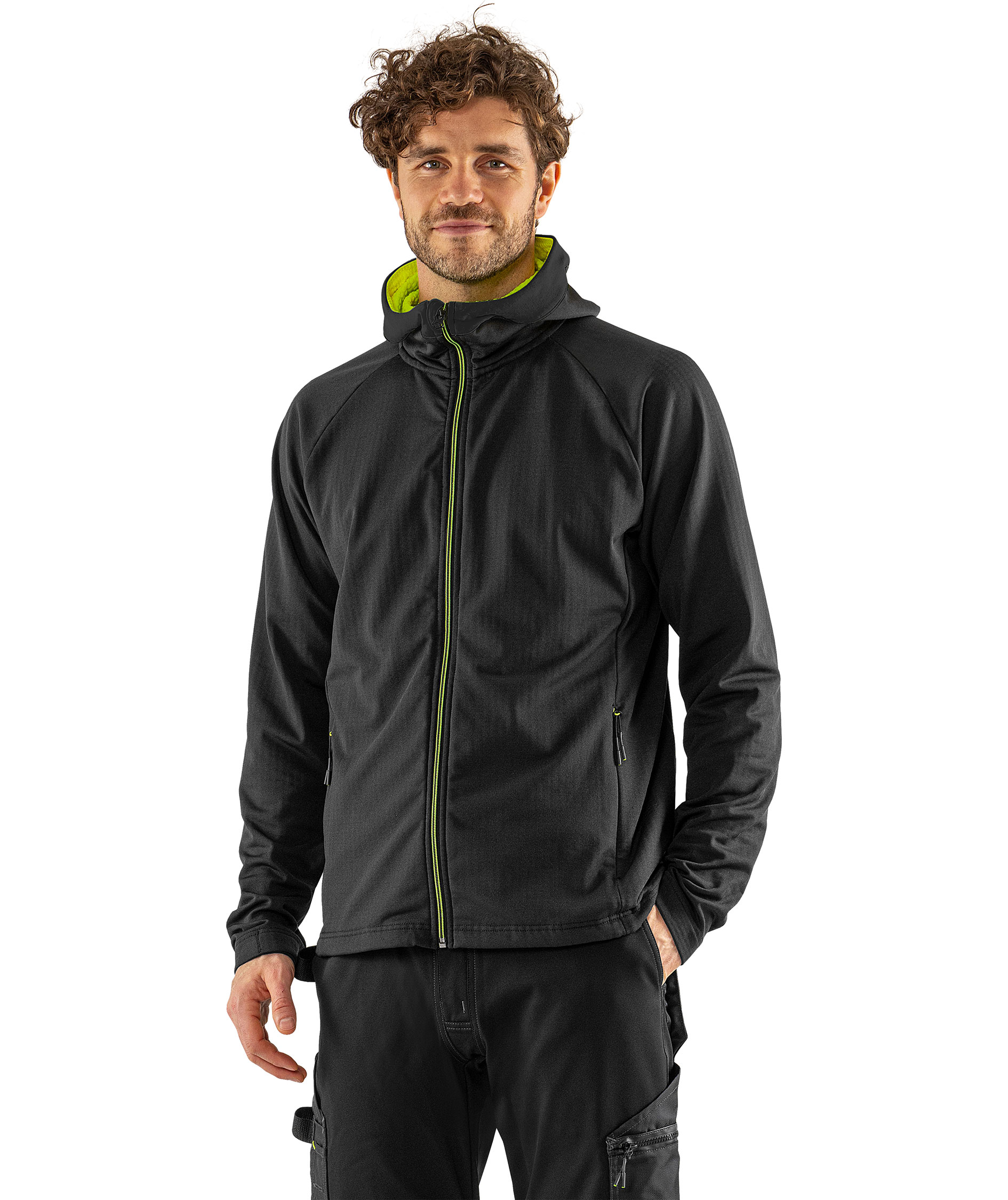 Fristads Cardigan 7871 GTD full stretch, Schwarz, large image number 1