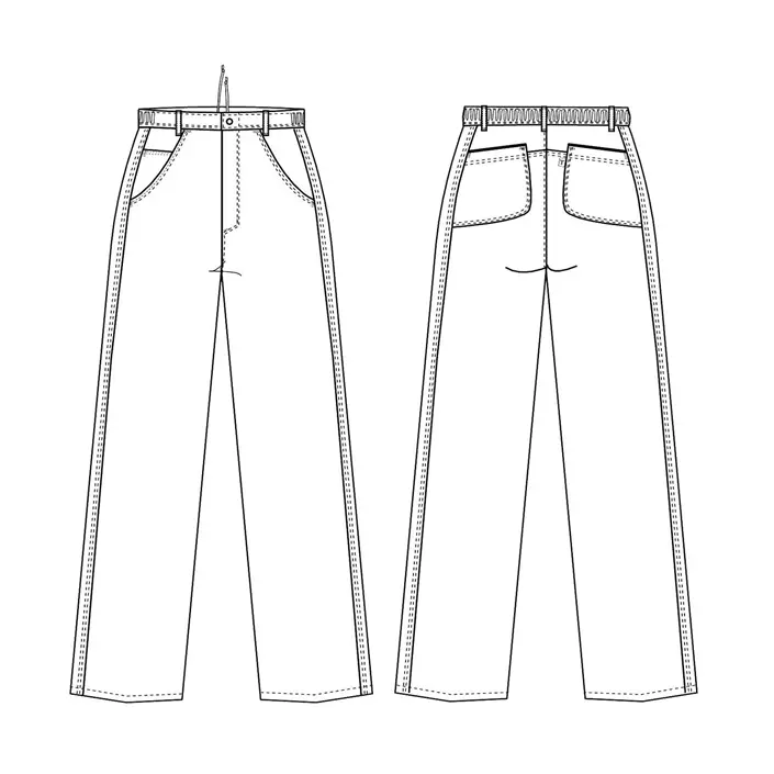 Kentaur unisex chefs trousers, White, large image number 3