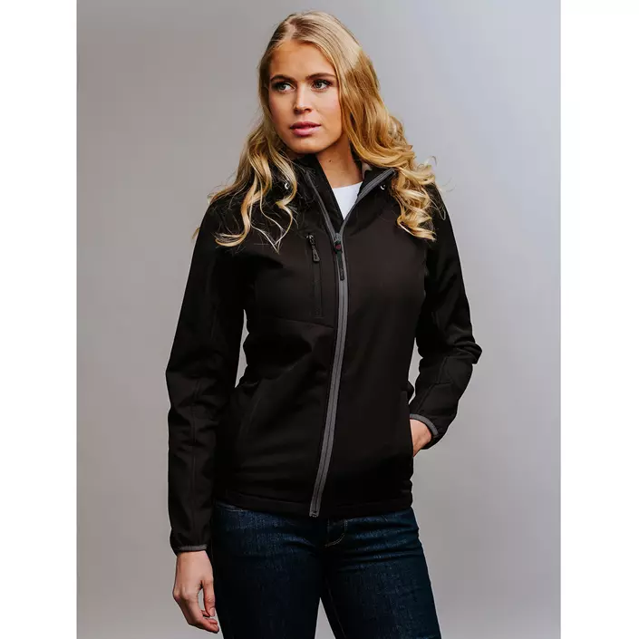 YOU Edison women's softshell jacket, Black/Grey, large image number 1