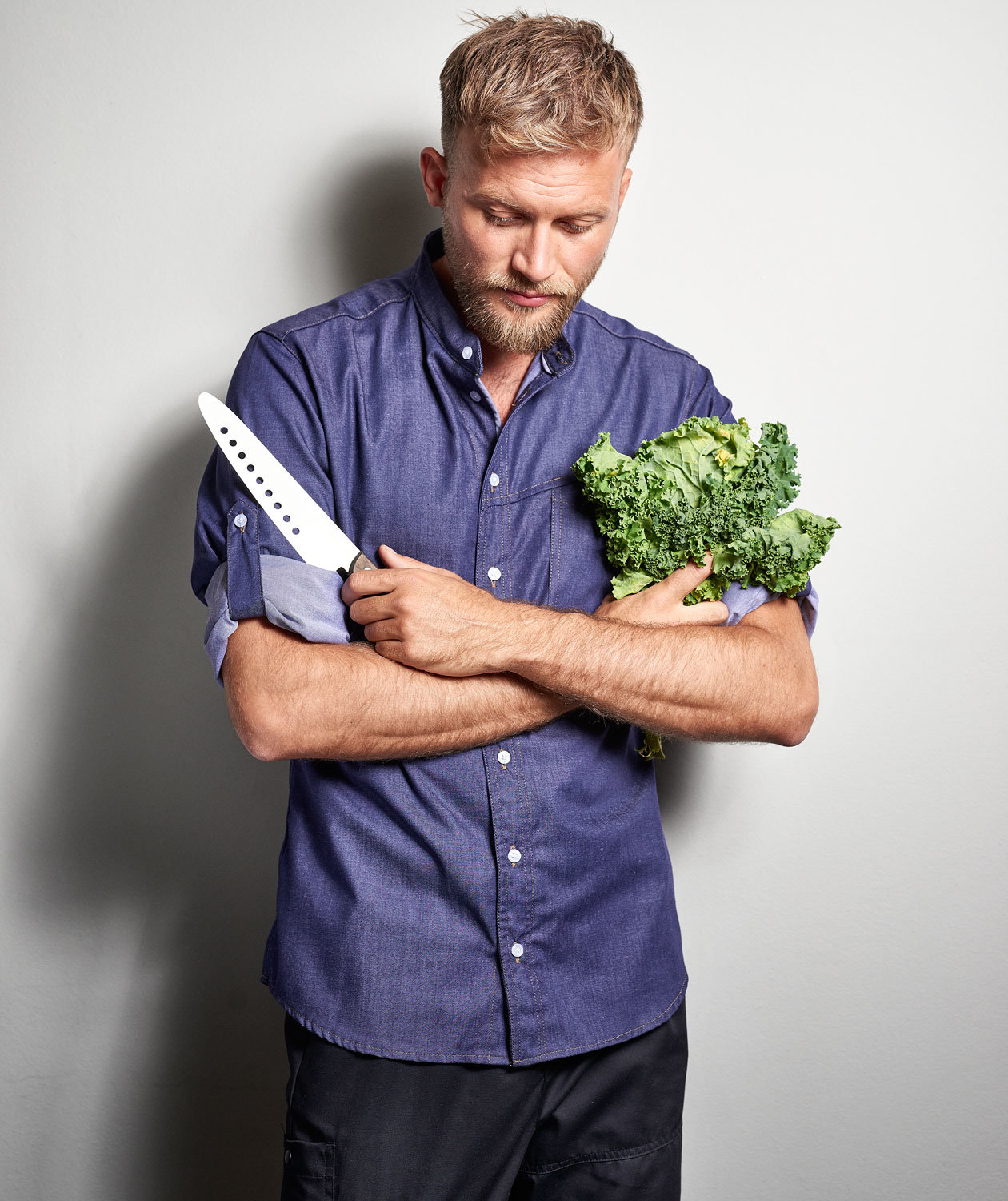 Nybo Workwear New Nordic Gastro comfort fit shirt, Denim blue