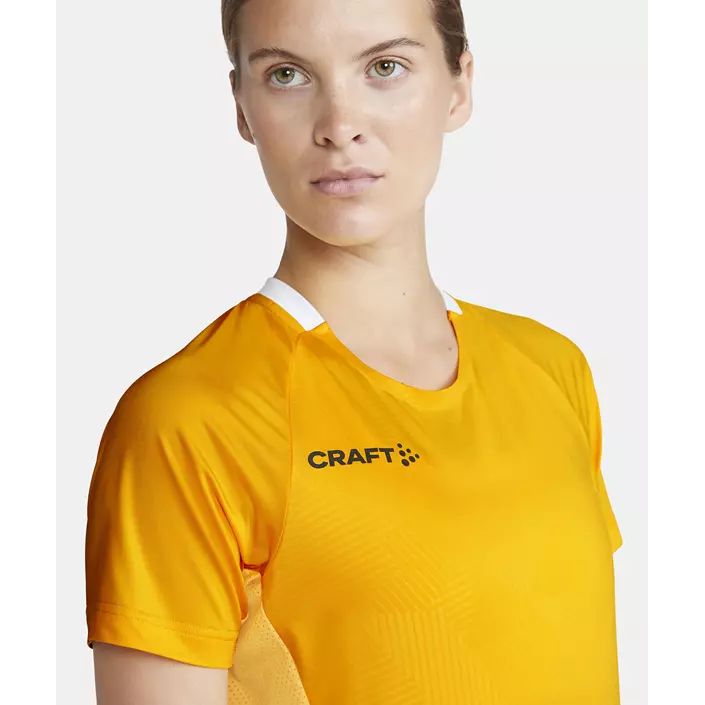Craft Premier Solid Jersey Damen T-Shirt, Sweden yellow, large image number 3