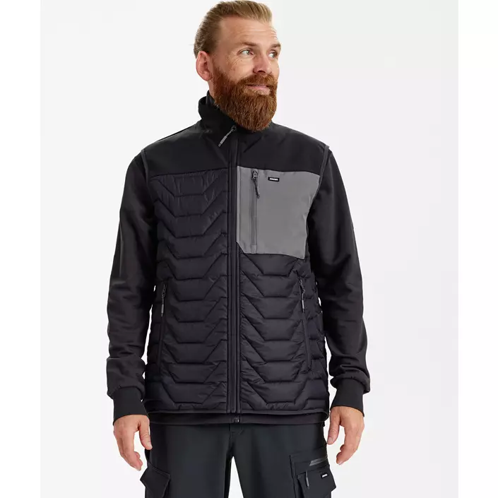 Engel Entire vadderad väst, Anthracite Grey/Black, large image number 1