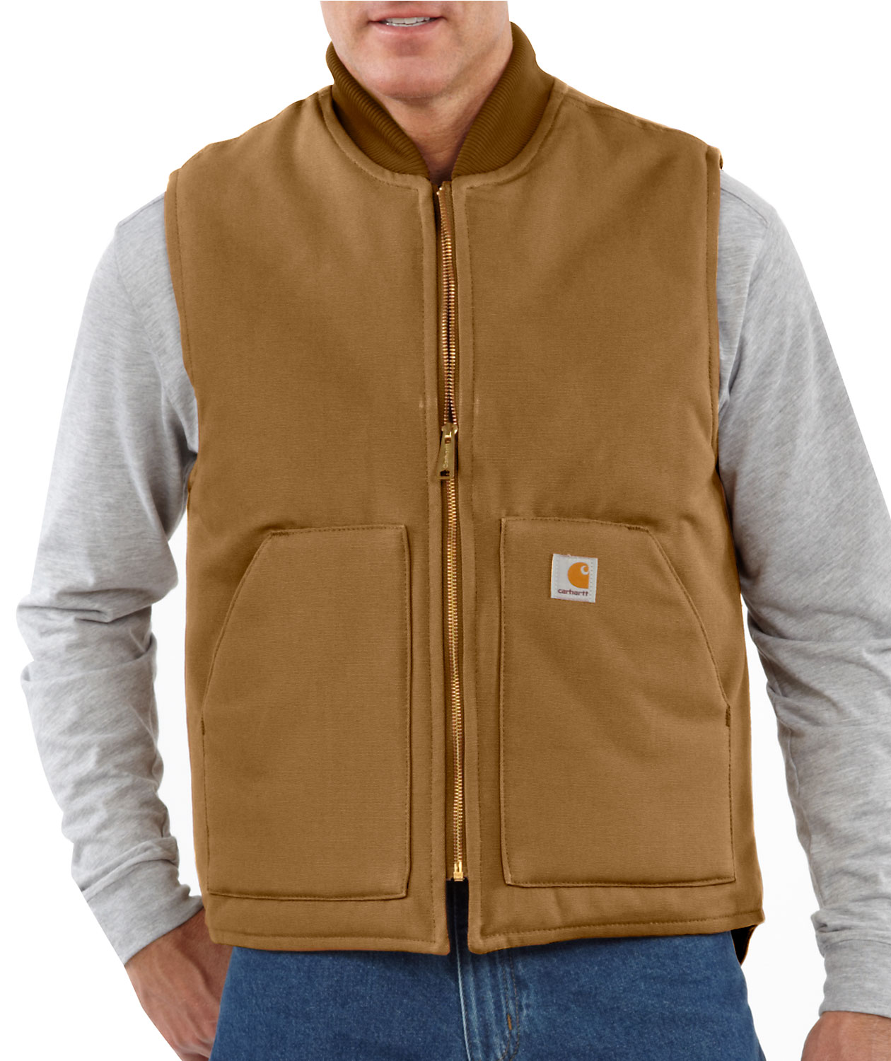 Carhartt V01 v&auml;st med foder, Carhartt Brown