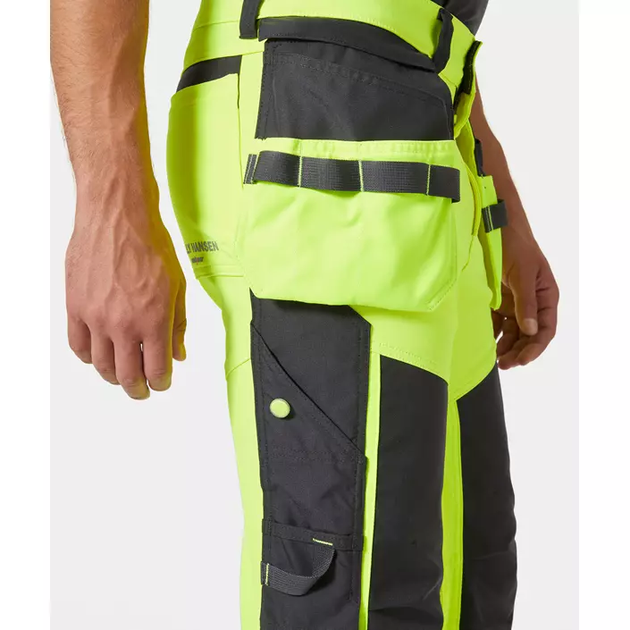 Helly Hansen ICU craftsman trousers full stretch, Hi-vis yellow/charcoal, large image number 4