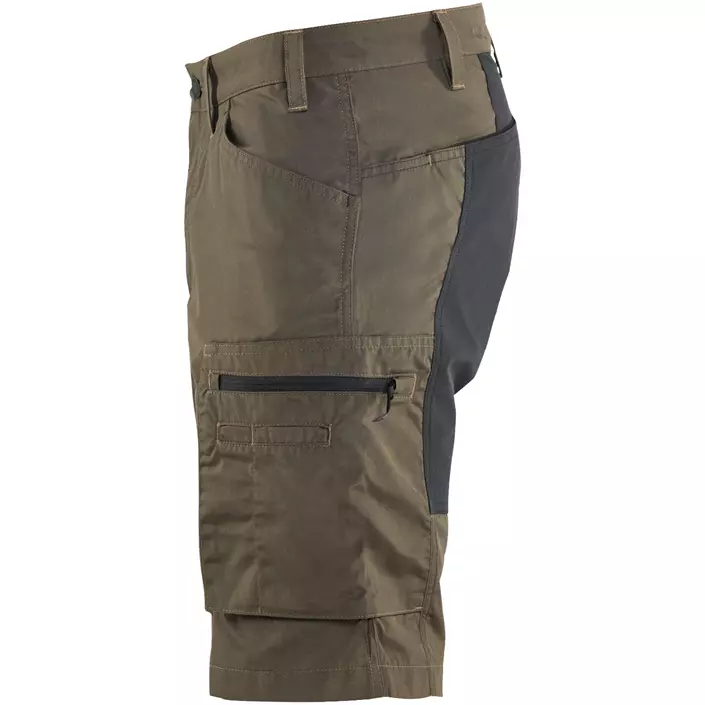 Blåkläder Unite arbetsshorts, Olivgrön/Svart, large image number 3