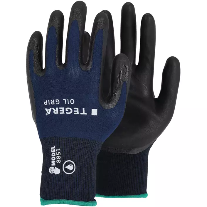 Tegera 8851 Oil grip Arbeitshandschuhe, Schwarz/Blau, large image number 0
