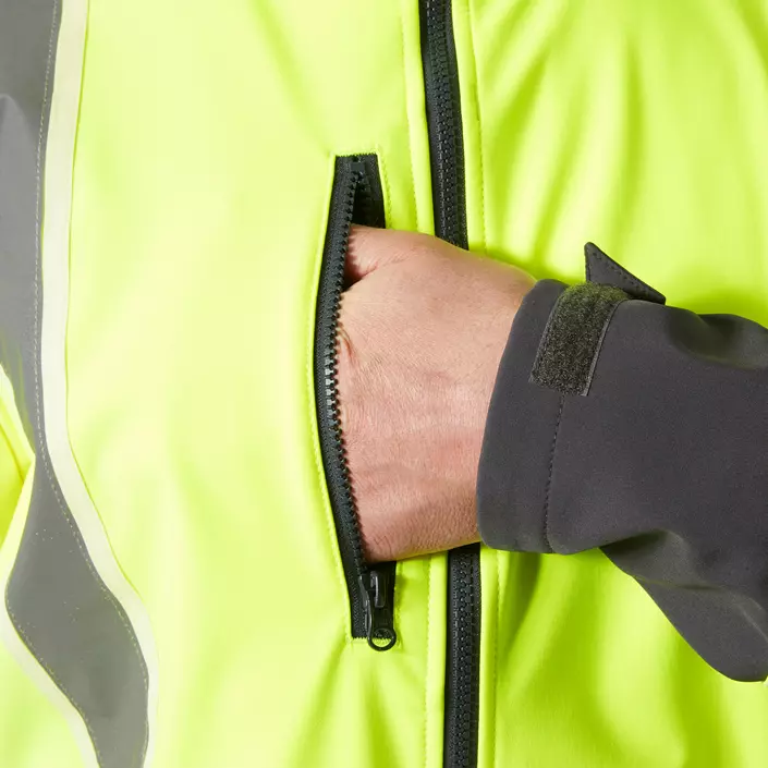 Helly Hansen UC-ME softshelljakke, Hi-vis Gul/Ebony, large image number 8