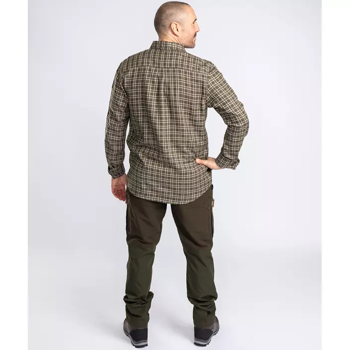 Pinewood Lappland skjorte med uld, Moss Green/Light Khaki, large image number 4
