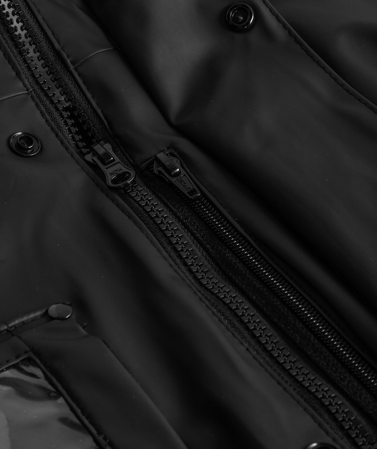 Lyngs&oslash;e PU/PVC rain jacket, Black, large image number 3