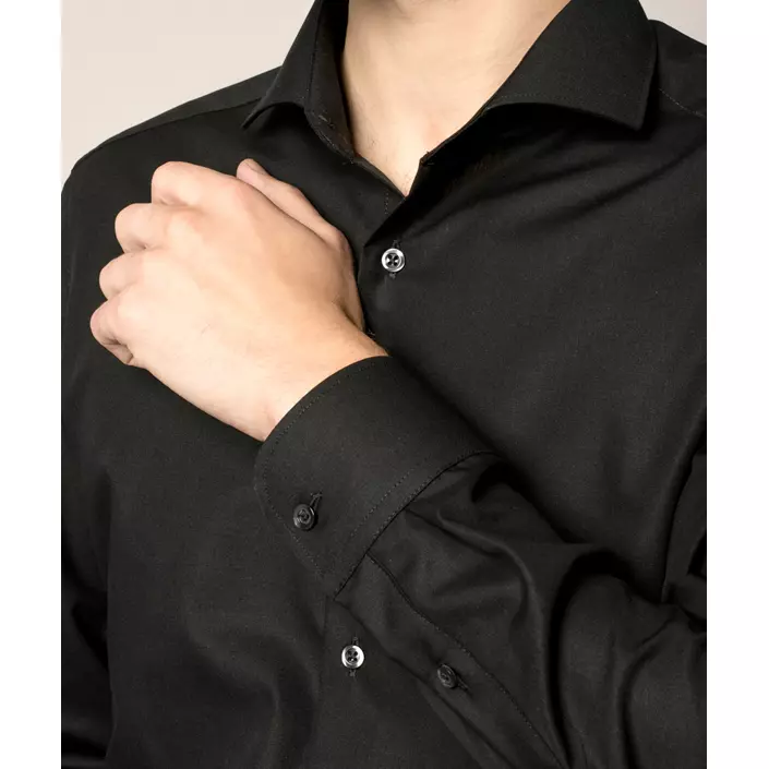 Eterna Uni Poplin Slim fit Hemd, Black, large image number 3