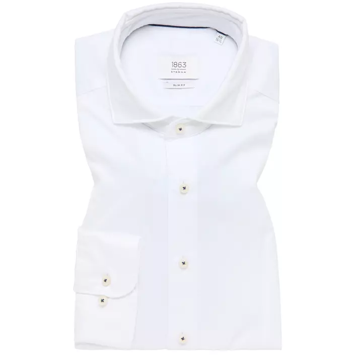 Eterna Soft Tailoring slim fit skjorte, Off White, large image number 4