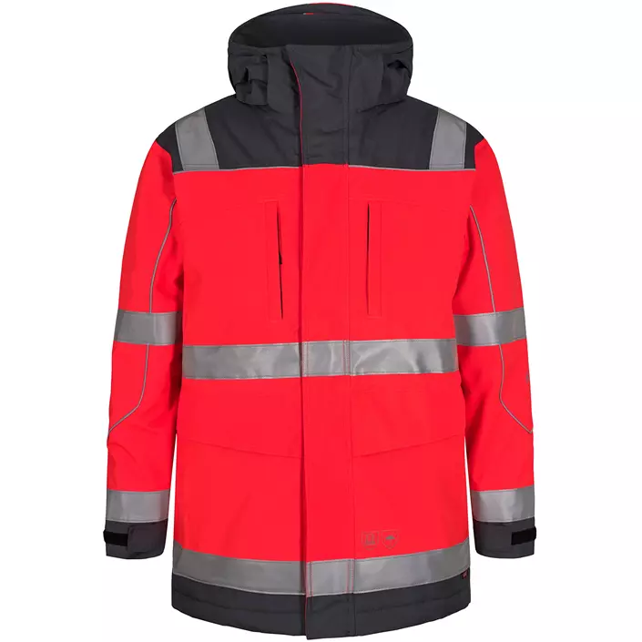 Engel parka shell jacket, Hi-vis red/grey, large image number 0