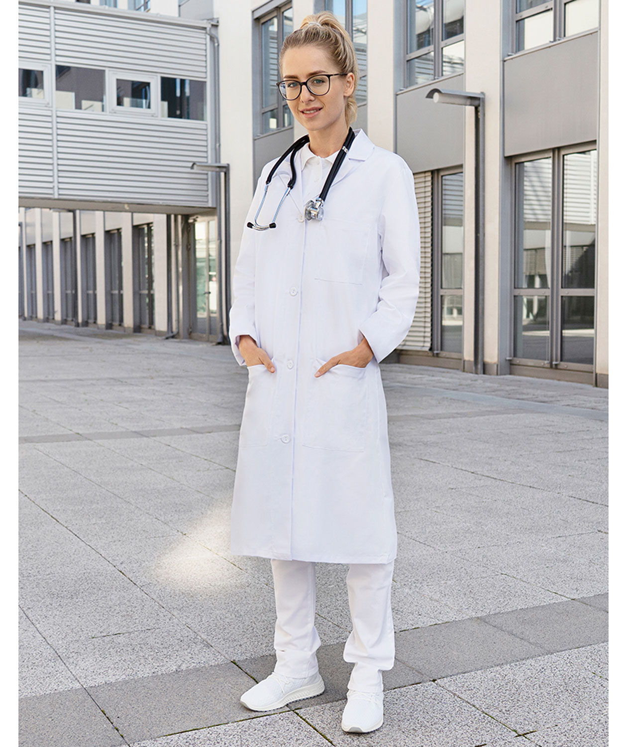 Karlowsky women's worklap lap coat, White, large image number 1