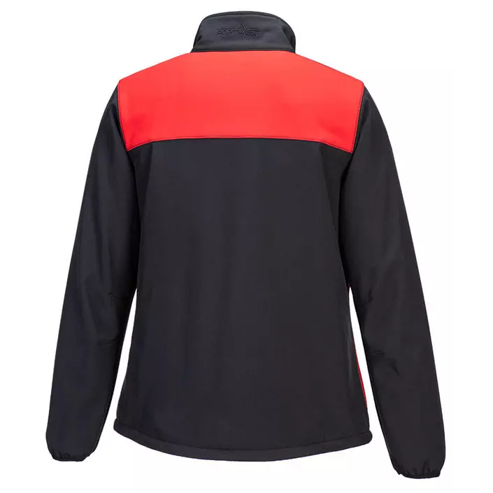 Portwest PW2 women's softshell jacket, Black/Red, large image number 1