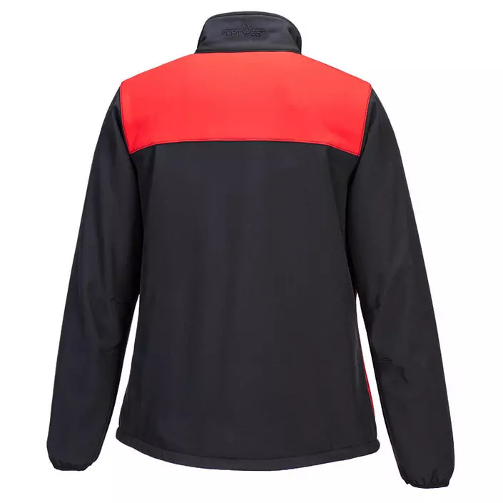 Portwest PW2 women's softshell jacket, Black/Red, large image number 1