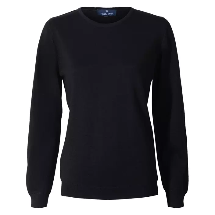 CC55 Copenhagen dame pullover with round neck, Black, large image number 0