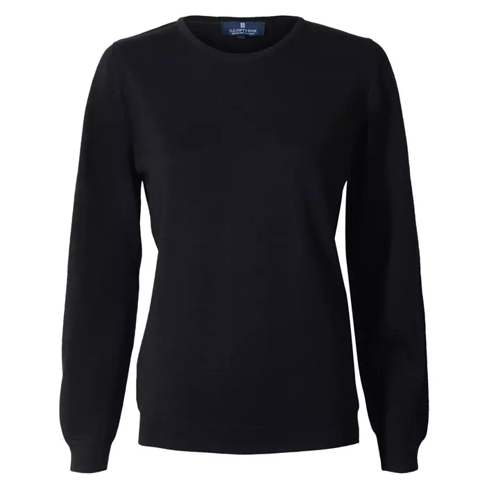 CC55 Copenhagen dame tröja med rund hals, Black, large image number 0