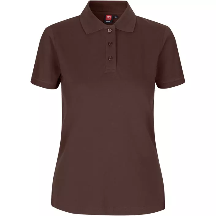ID women's Pique Polo T-shirt with stretch, Mocca, large image number 0
