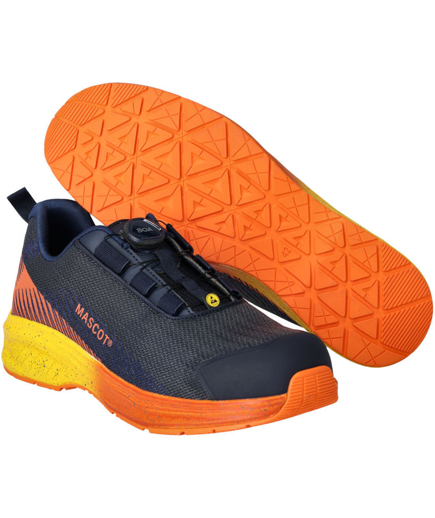 Mascot Customized safety shoes S1PS, Dark Marine/Orange, Dark Marine/Orange, swatch