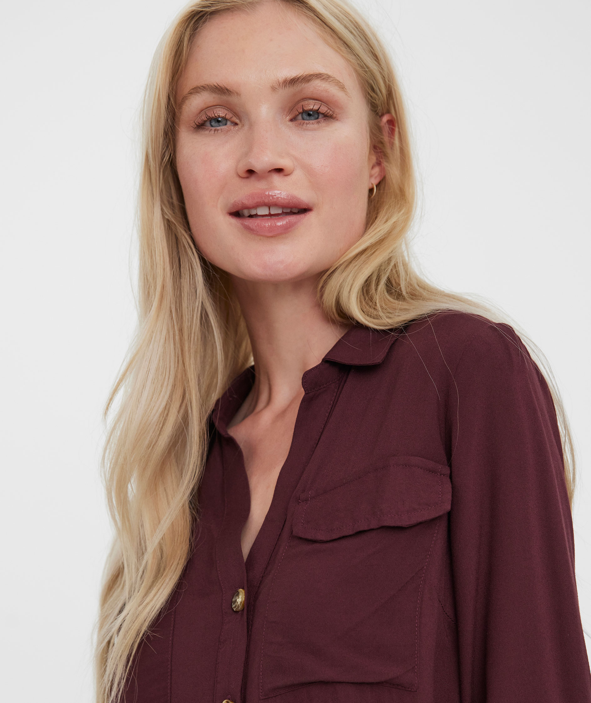 Vero Moda VMBUMPY dame skjorte, Winetasting, large image number 3