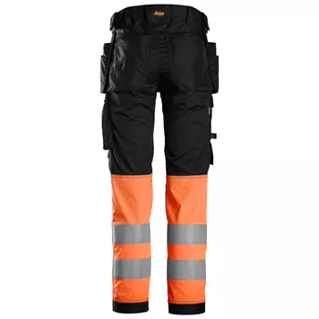 Snickers AllroundWork craftsman trousers, Black/Hi-vis Orange