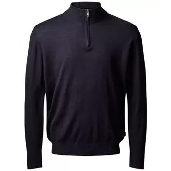 Clipper Milan knitted pullover with zipper, Dark navy