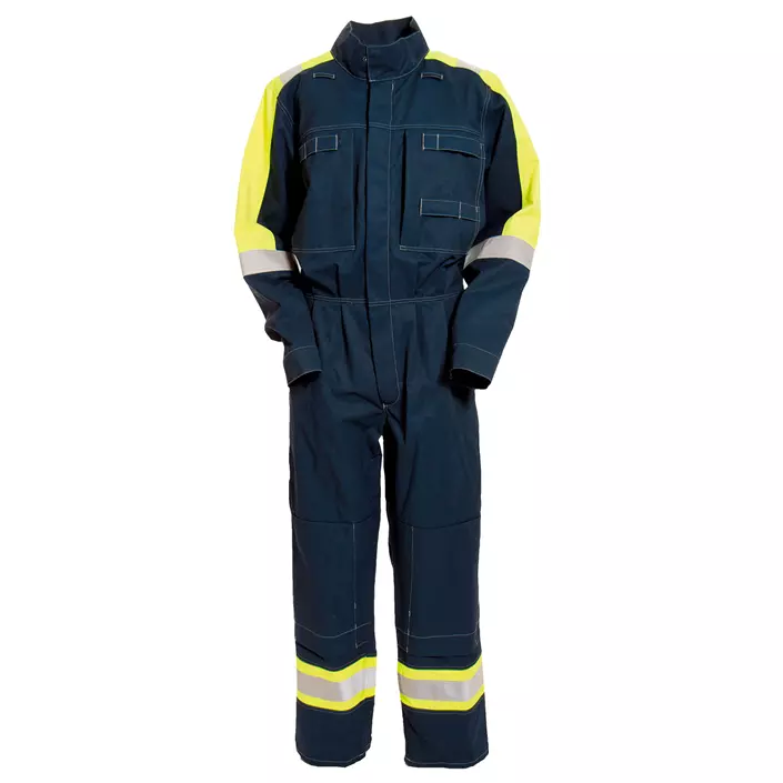 Tranemo Cantex 57 coverall, Hi-vis yellow/Marine blue, large image number 0