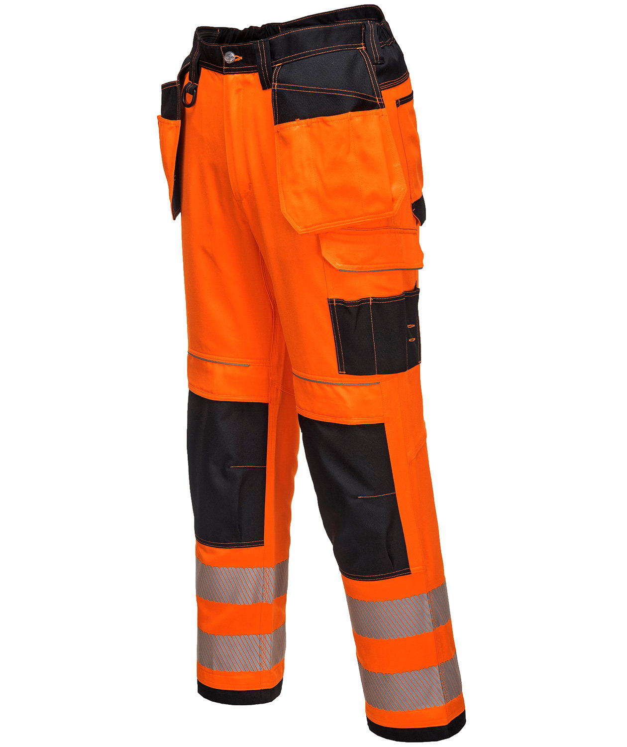 Portwest Vision hantverksbyxa T501, Varsel Orange/Svart, large image number 3