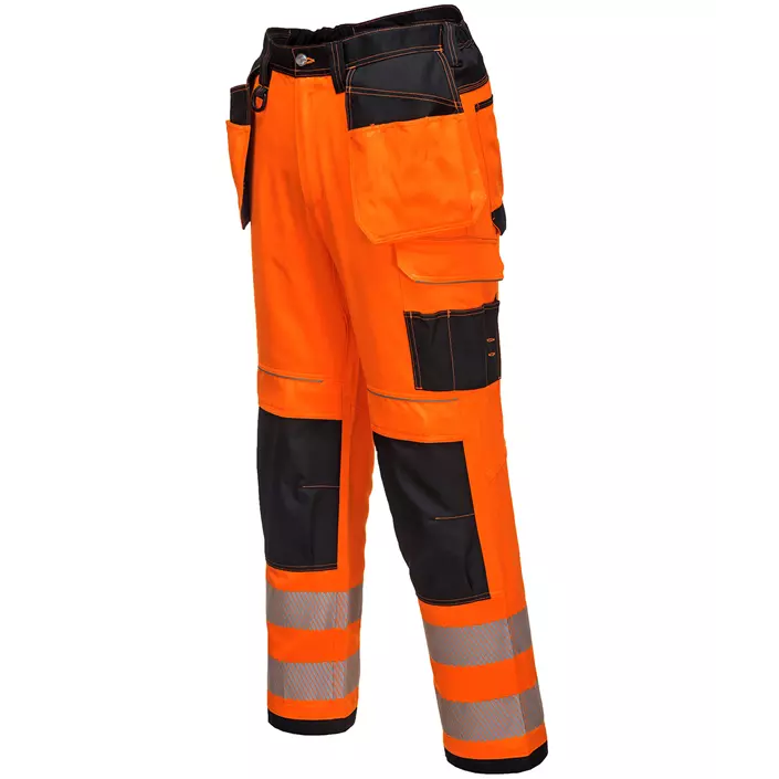 Portwest Vision craftsmen's trousers T501, Hi-Vis Orange/Black, large image number 3