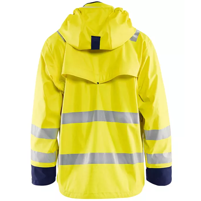 Blåkläder Heavy Weight rain jacket, Hi-vis yellow/Marine blue, large image number 1