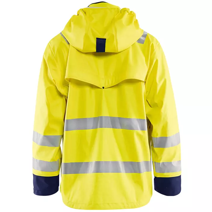 Blåkläder Heavy Weight rain jacket, Hi-vis yellow/Marine blue, large image number 1