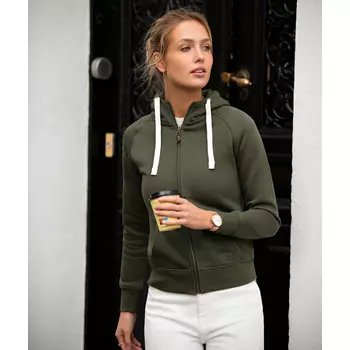 Nimbus Williamsburg women's hoodie with full zipper, Olive Green