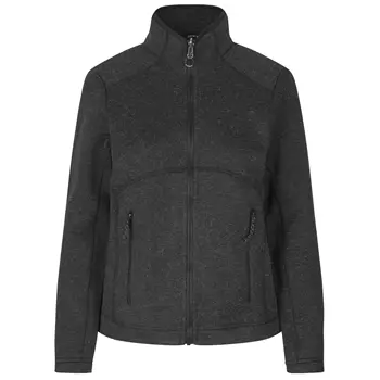 ID Zip'n'mix Melange stickad fleececardigan dam
