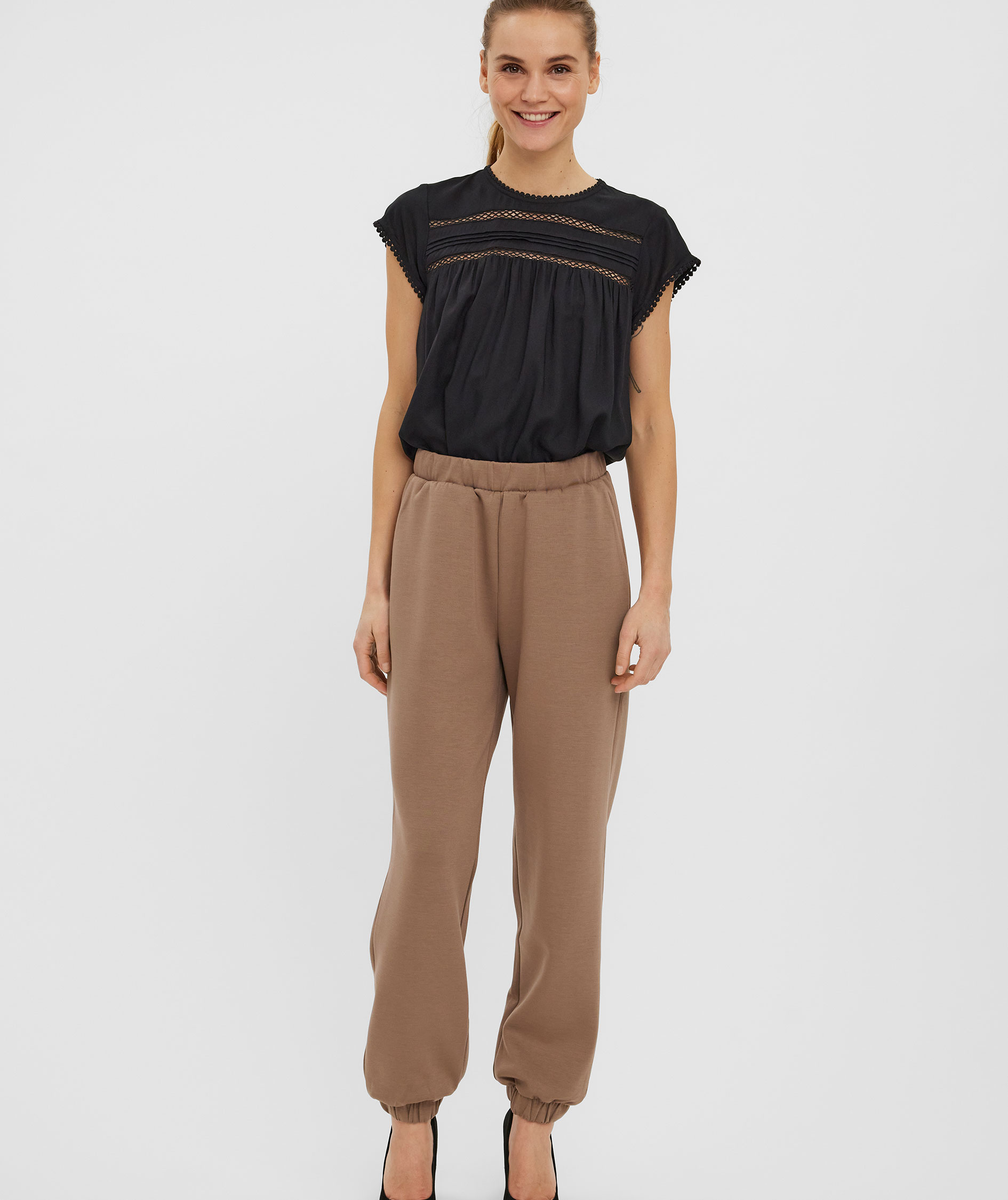 Vero Moda VMDEBBIE PLEAT women's blouse, Black, large image number 3