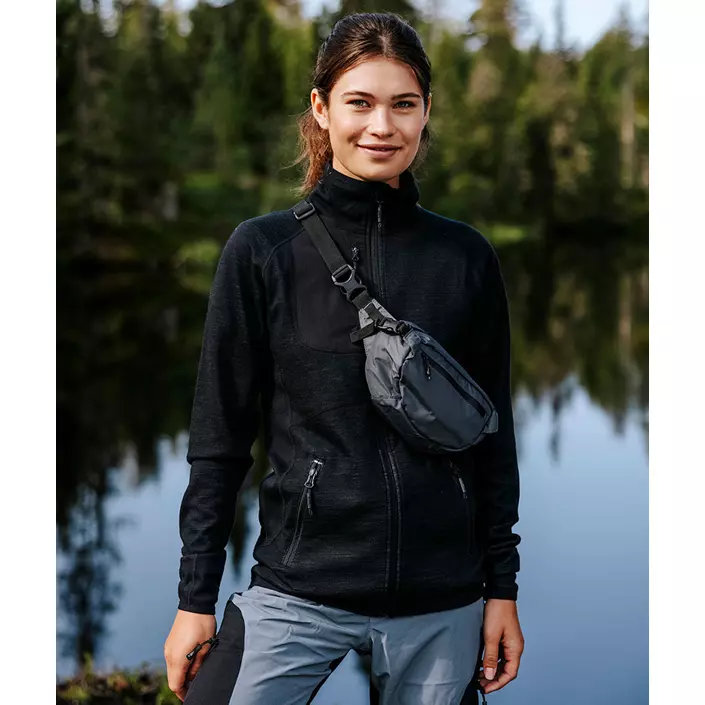 YOU Geiranger women's jacket with merino wool, Black mottled, large image number 2