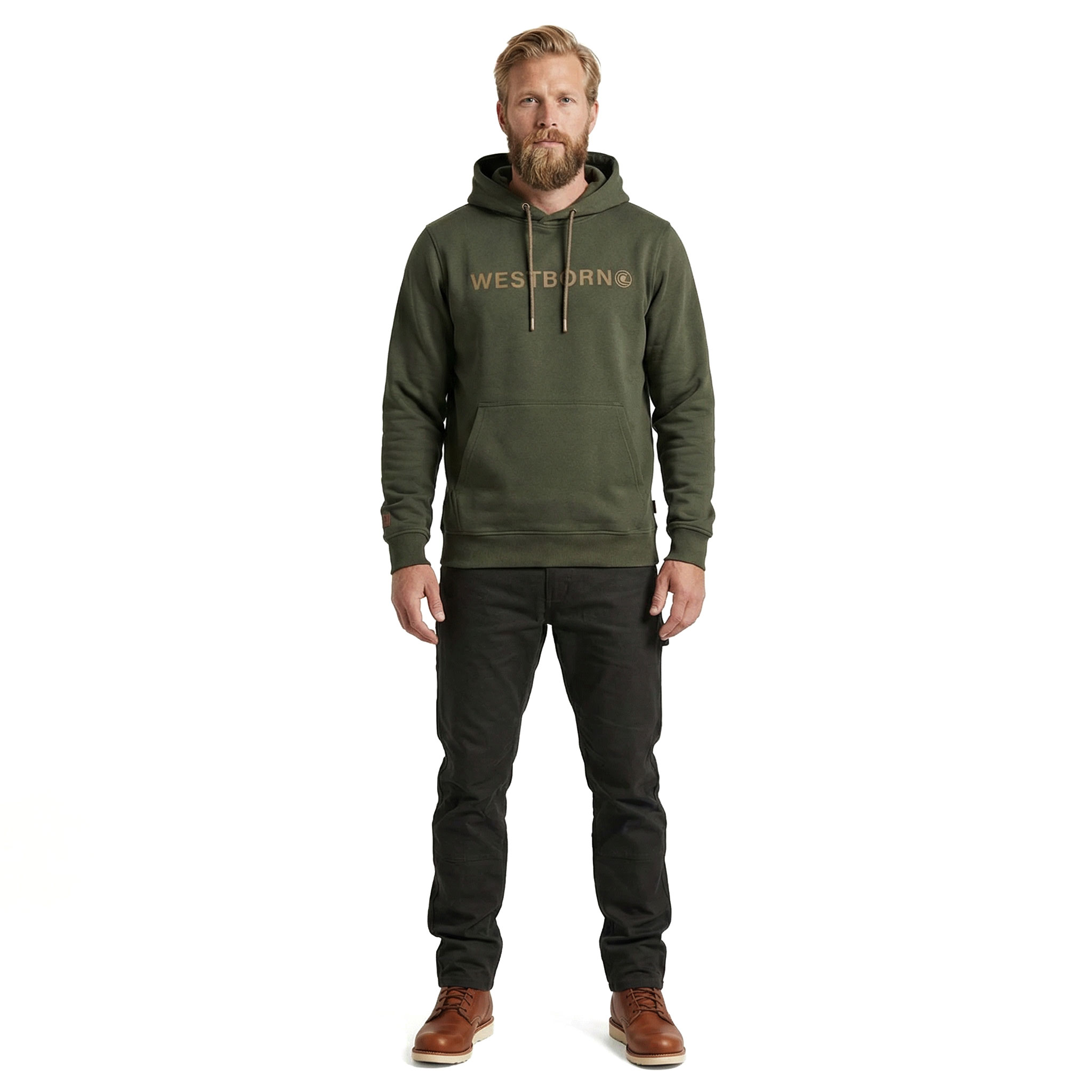 Westborn Logo hoodie, Dark Olive, large image number 2