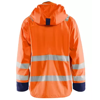 Blåkläder lined rain jacket, Hi-vis Orange/Marine