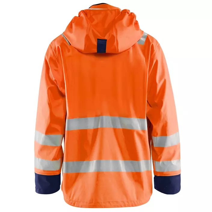 Blåkläder gefüttert Regenjacke, Hi-vis Orange/Marine, large image number 1