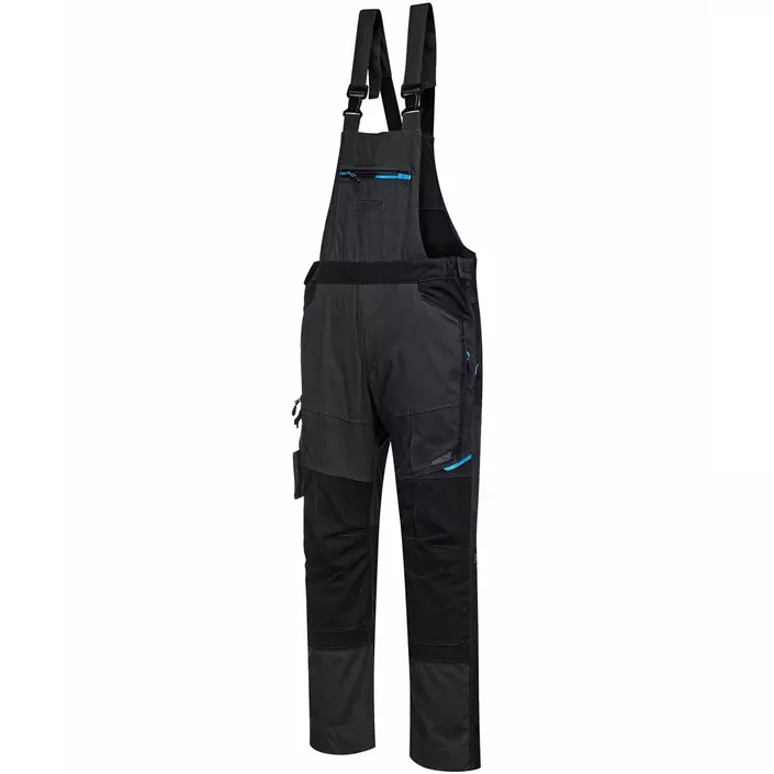 Portwest WX3 work bib and brace full stretch, Metal Grey, large image number 1