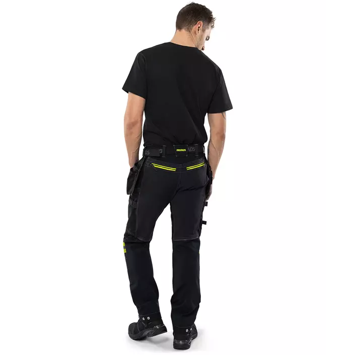 Fristads craftsman trousers 2566 STP full stretch, Black, large image number 3